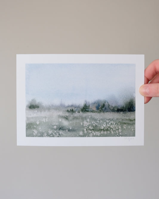 Watercolour Field Print